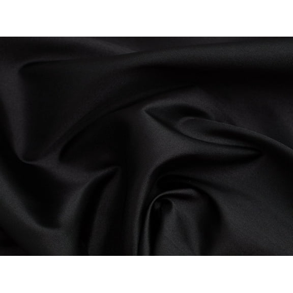 Minerva Mikado Satin Fabric Black - per yard