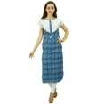 thumbnail image 2 of Bimba Women's Casual Tunic Mid Calf Length Straight Printed Cotton Kurti Kurta, Indigo, 8, 2 of 9