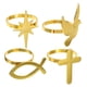 thumbnail image 1 of juego de anillos de servilletas con forma de cruz, porta servilletas cristianos para bautizo, hebillas para servilletas de primera comunión, decoración para mesas de casa, bodas y fiestas., 1 of 7