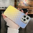 thumbnail image 2 of Plating Case for iPhone 13 Pro Max, Electroplated Laser Pattern Frosted Mobile Phone Case, Slim Protective Shockproof Scratch Resistant TPU Bumper Phone Cover for iPhone 13 Pro Max, Pattern-E, 2 of 8