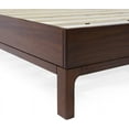thumbnail image 4 of Bme Queen Size | Nipe Deluxe Wooden Bed Frame with Adjustable Headboard, Bohemian Unique Style, Pine Wood, Walnut, 4 of 5