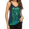 thumbnail image 2 of Women Sequin V Neck Sleeveless Sling Tops, 2 of 6