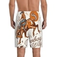 thumbnail image 5 of Cauagu Cowboy Riding Horse Print Pajama Bottoms for Men Sleep Pajama Shorts Elastic Waistband Sleep Pajama Short Men's PJ Shorts -XX-Large, 5 of 6