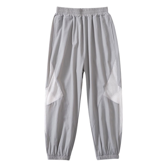 QIbmong Girls Sweatpants Kids Wide Leg Elastic Waist Athletic Wear Casual Comfy Teen Workout Pants with Pockets(7-8 Years,Purple)