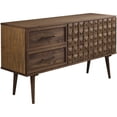 thumbnail image 1 of Tessa 58" Solid Wood 2-Drawer Prism Sideboard in Brown, 1 of 14