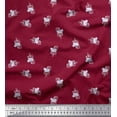 thumbnail image 1 of Soimoi Red Poly Georgette Fabric Artistic Floral Print Sewing Fabric Yard 52 Inch Wide, 1 of 5