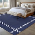 thumbnail image 4 of Pure Dark Blue Area Rug 5x7 FT, Non Slip Bedroom Throw Carpet, Simple Solid Color Washable Soft Floor Carpet Non-Shedding Rug for Dining Room Bedside Classroom Desk, 4 of 9