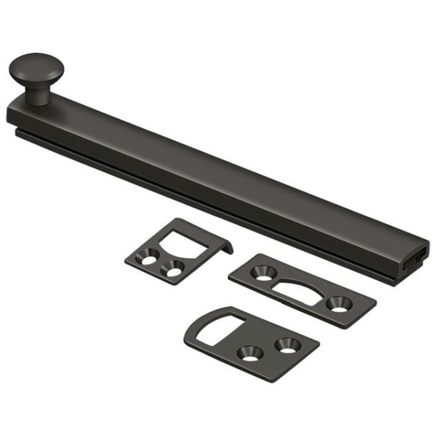 Surface Bolt With Off-set, HD, Oil Rubbed Bronze Finish