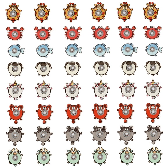 48Pcs Creative Mini Finger Spinner Colorful Plastic Mini Spinner Toy Portable Stress Relief Toy for Boy Girl Children Adult