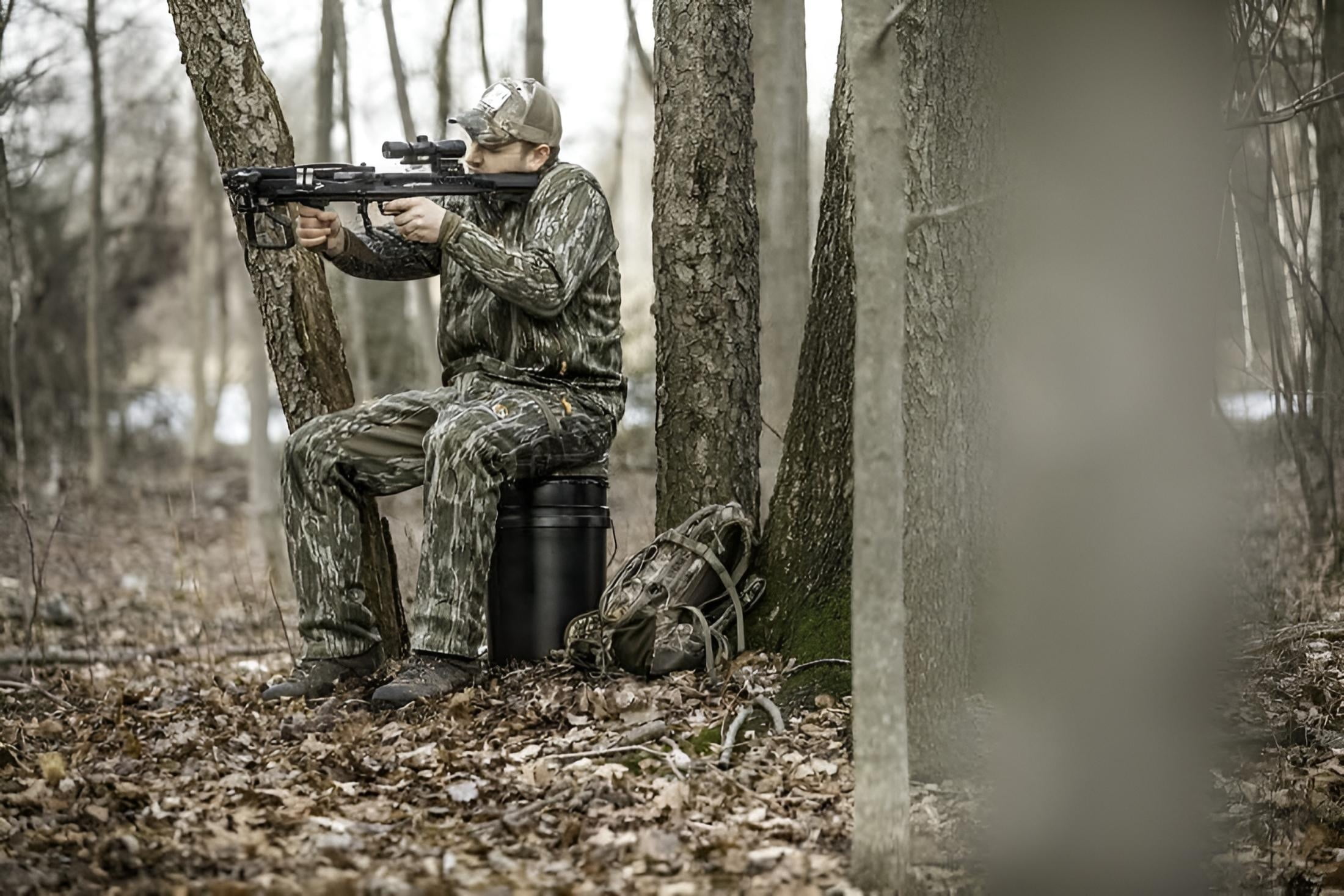 Hawk Memory Foam Bucket Top Seat - Silent Lightweight Comfortable Swiveling Portable Camo Chair for Camping, Hunting, Fishing | Easily Mounts to 2.5-7 Gallons Bucket