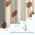 thumbnail image 6 of Strawberry and Dot Beige Pattern Modern Waterproof Shower Curtain Set with 12 Hooks, Washable Decorative Bathroom Shower Curtain, 6 of 6