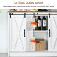 thumbnail image 2 of Catrimown Farmhouse Coffee Bar Cabinet , 42”  Buffet Sideboard Cabinet with Sliding Door, Sideboard Storage Cabinet, White, 2 of 8