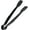 Black, variant on TrueCraftware - 9" Flat Grip Serving Tongs, Polycarbonate, Beige Color, NSF listed