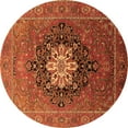 thumbnail image 1 of Ahgly Company Indoor Round Oriental Orange Industrial Area Rugs, 5' Round, 1 of 4