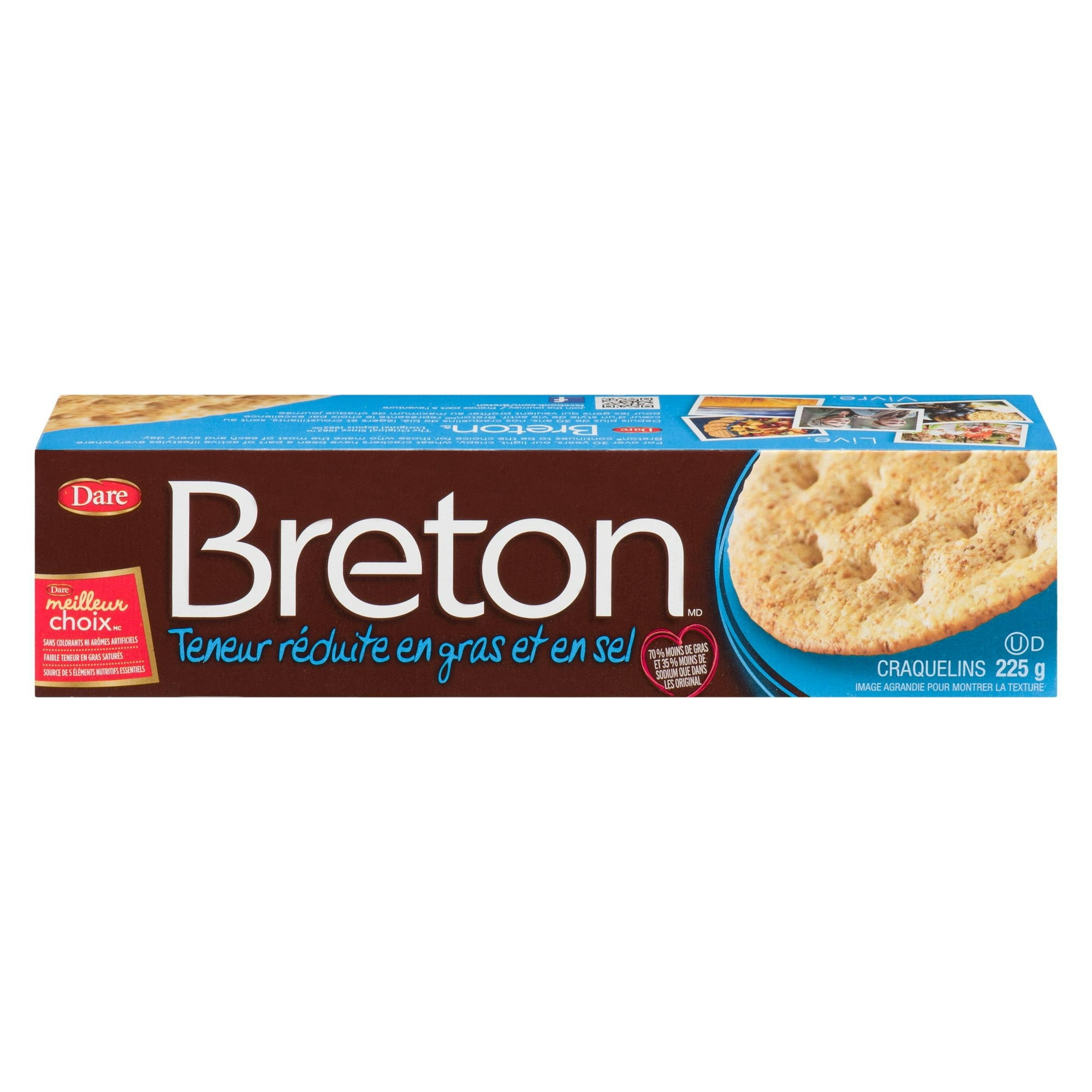 Breton Reduced Fat & Salt Crackers, Dare