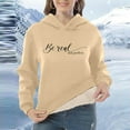 thumbnail image 5 of Women's Sweatshirts Hoodies Long Sleeve Hoodie Women's Hoodies Pullover Oversized Sweatshirt for Women Beige Hoodie Y2k Women Fall Jacket Daily Wear, 5 of 6