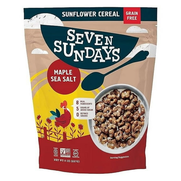 (Pack of 6) Seven Sundays Maple Sea Salt Grain Free Sunflower Cereal, 8 oz