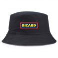 thumbnail image 1 of Unisexe Summer Reversible RICARD Bucket Hats Man Women Cotton Fisherman Cap Girl Boy Daily Vacation Chapeau Bob Casquette Gorras56-58cm Gao Jinjia LED, 1 of 2