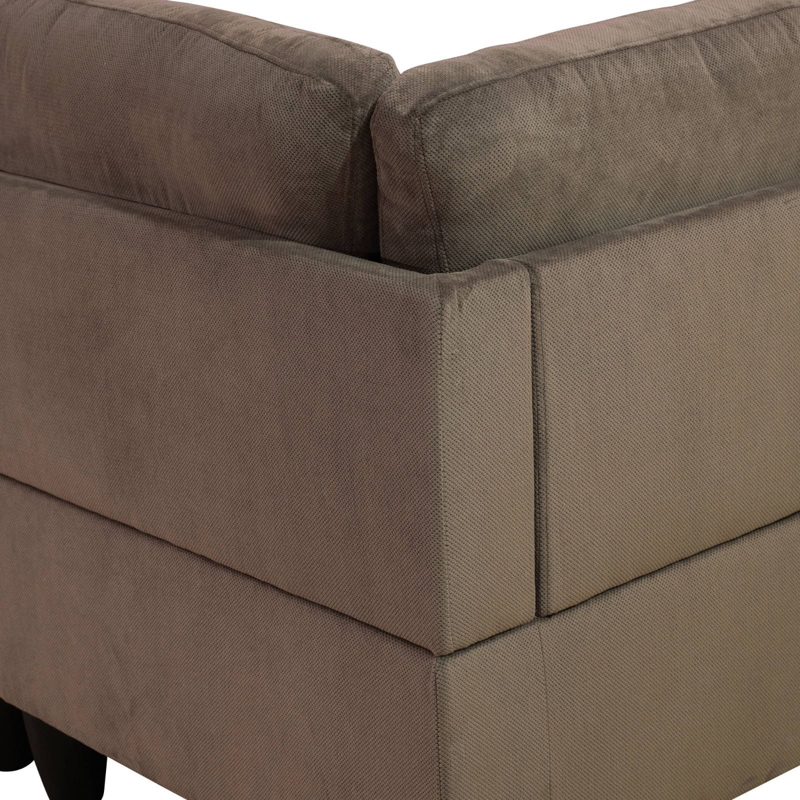 Modern L-Shape Sectional Sofa for Living Room, Modular Sleeper Sofa Couch With Chaise For Bedroom, Brown
