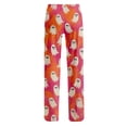 thumbnail image 5 of Womens Pj Pants Halloween Ghost Pumpkin Print Wide Leg Drawstring Pajama Pants Sleepwear, 5 of 5