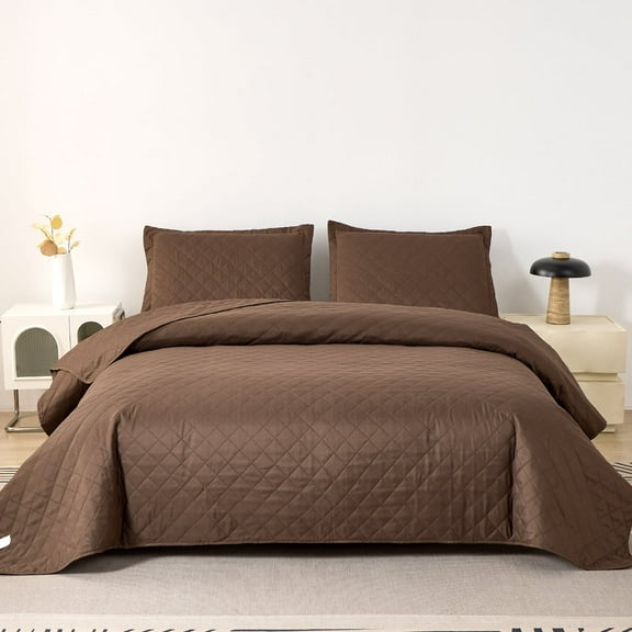 Jessy Home Blue Quilt Queen/Full Size Floral Bedding Microfiber Bedspread Coverlet Set