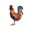 Red, variant on Garden Rooster Stake, Gray Flat Rooster Decoration Outdoor Yard Lawn Pathway Garden Accent, Weather Resistant Decorative Rooster Ground Insert For Farmhouse Patio Outdoor
