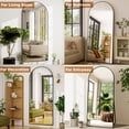 thumbnail image 5 of GRAHMCY 71" x 30.2" Arched Large Full Length Mirror Wall Mounted Floor Mirror with Stand, Black, 5 of 6