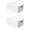 White, variant on YEMNPIOS 2 Pcs Colorful Storage Bins with Lids and Handle, Plastic Stackable Baskets Storage Containers, Desktop Cube Box Cubby Bins for Shelf Cabinet(Cream Color,14.4 x 10.2 x 6.3 Inch)