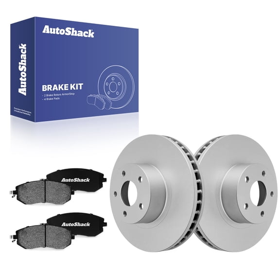 AutoShack Front Vented Coated Brake Rotors   Ceramic Pads 6-PC Brake Kit Replacement for 2010-2016 Subaru Impreza 2013-2016 Scion FR-S 2013-2016 Subaru BRZ ArmorStop 10.89" (276.6 mm)