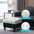 thumbnail image 5 of Mixoy 76"W  Sectional Sofa with Movable Ottoman, Free Combination Sectional Couch, Small L Shaped Sectional Sofa with Storage Ottoman, Modern Linen Fabric Sofa Set for Living Room (Dark Grey), 5 of 8