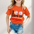 thumbnail image 2 of FhsagQ Mode Décontractée Imprimée pour Garçon et Fille, Col Rond, Manches Courtes, T-Shirt Ample, Printemps, Orange, 5-6 Ans, 2 of 4