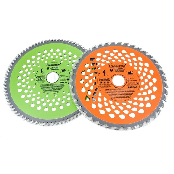 2-PACK FORESTER CARBIDE TOOTH BRUSHCUTTER BLADE 40 AND 80 TOOTH 20MM-25MM ARBOR