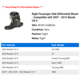thumbnail image 2 of Right Passenger Side Differential Mount - Compatible with 2007 - 2015 Mazda CX-9 2008 2009 2010 2011 2012 2013 2014, 2 of 2