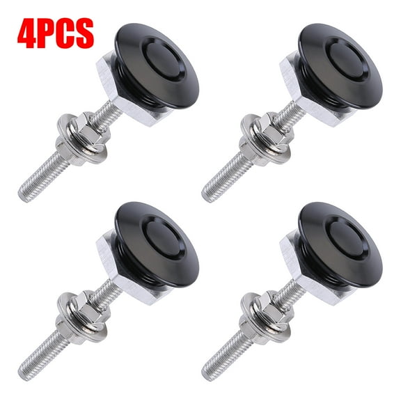IKASEFU 4pcs Racing Hood Lock 30mm Stainless Steel Bumper Hood Lock Clip Kit, Push Button Type