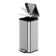 thumbnail image 4 of Soonbuy 8 Gallon Bathroom Step Trash Can, Stainless Steel Foot Pedal Garbage Can with Soft-Close Lid for Kitchen, with Removable Inner Bucket, Silver, 4 of 9