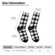 thumbnail image 2 of Balery White And Black Plaid Calcetas Largas con Estampado para Hombre y Mujer – Suaves y Transpirables, Talla Única (US 5-11), 2 of 6