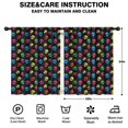 thumbnail image 2 of Blackout Kids Curtains,Black Colorful Skull Pattern Childrens Insulated Curtains Set Of 2,Bedroom Essentials,Toddler Room Decor 42x54in(106x137cm), 2 of 5