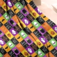 thumbnail image 2 of Halloween Patchwork Icons Pattern Blanket,Comfortable Soft Flannel Throw Blanket,All Season,Warm Lightweight Blankets for Sofa Bed Couch Living Room Chair,50"x60", 2 of 4