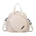 thumbnail image 3 of Bolsa de tenis grande para fitness, con cremallera, multiusos, portátil, para principiantes Beige, 3 of 8