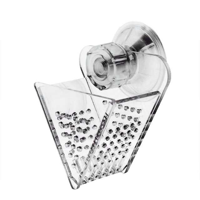 BeesClover Tasse d'Alimentation en Acrylique avec Ventouse en Forme de V vers Rouge Aquarium Réservoir de Nourriture