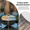 thumbnail image 2 of Ocean Sunset Round Tablecloth for 36-44 Inch Tables,Fitted Table Cover with Elastic Edge,Beach Blue Sky Coastal Seashore Summer Waterproof Outdoor Table Cloth Protector for Patio Garden Dinner Picnic, 2 of 9