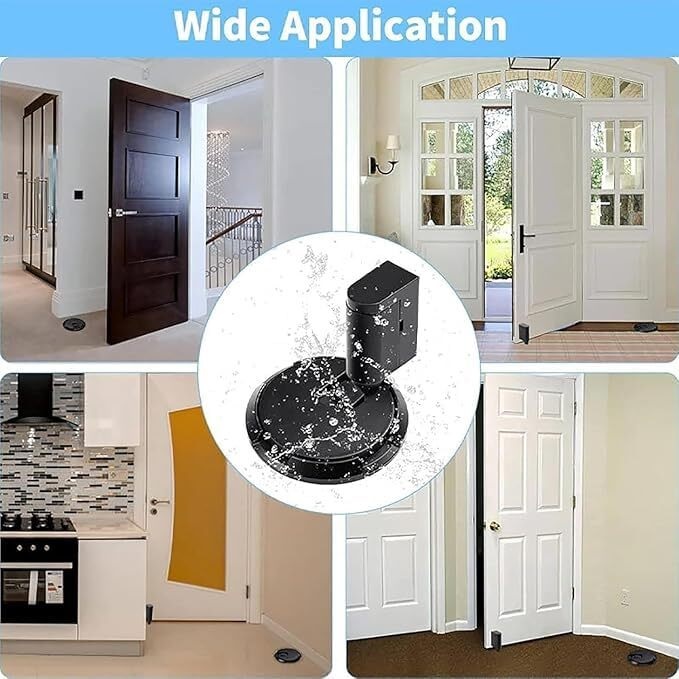 Mechanical Floor Door Stopper - Invisible Mechanical Door Stop - 2024 New Punch-Free Mechanical Silent Floor Door Stop,Adjustable Height Door Holder for Within 3/4 Inch High Door Gaps (B)