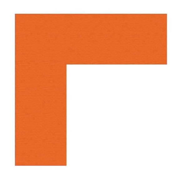 Mighty Line Floor Tape,Orange,2 inx6 in,L,PK100 ANGLEO