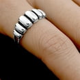 thumbnail image 4 of Unique Artistic Bali Chunk Ring .925 Sterling Silver Band Jewelry Female Male Unisex Size 7, 4 of 4