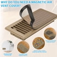 thumbnail image 4 of IUU - Extra Strong Magnetic Air Vent Screen Cover for Floor 5-Pack (5" x 13", Brown), 4 of 7