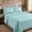 Aqua, variant on 1500 Thread Count Egyptian Cotton Bed Sheet Set by Five Luxe Collection – Luxury Sateen Sheets with Elegant Hemstitch Design, Deep Pocket, Hotel Collection Bedding (Twin, Aqua Lune)