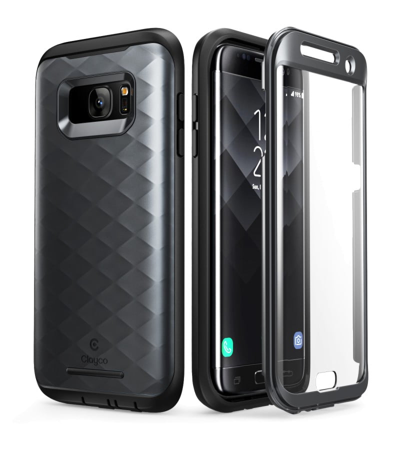 Overweldigend schildpad lengte Samsung Galaxy S7 Edge Case, Clayco [Hera Series] Full-body Rugged Case  with Built-in Screen Protector for Samsung Galaxy S7 Edge (2016 Release)  (Black) - Walmart.com