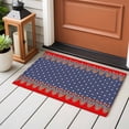 thumbnail image 4 of Independence Day Entryway Rug 2'x3'&nbsp; Non Slip Front Door Mats, 4th of July Star Blue Red Striped Entrance Rugs Indoor Outdoor Carpet, Washable Floor Mats Small Area Rug for Bedroom Kitchen, 4 of 8