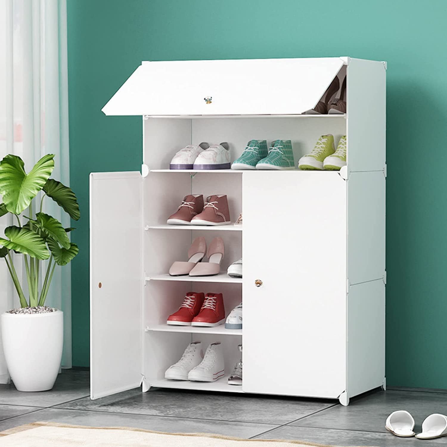 Ealing Shoe Rack Organizer 6Tier Shoe Expandable Free Standing