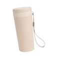 thumbnail image 3 of Botella de agua con pajita, portátil, a prueba de fugas, aislante, reutilizable, 300 ml para café y agua. Beige, 3 of 9
